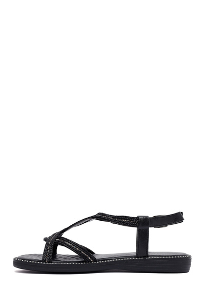 Derimod Women's Black Stone Sandals 25Sfe464614