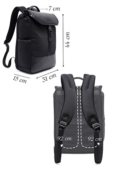 Derimod D-Pack Unisex Μαύρο Δερμάτινο Σακίδιο Πλάτης 24WBD302614