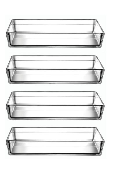 Paşabahçe 4'lü Borcam Premium Dikdörtgen Fırın Kabı - Tepsi - 4350cc.Orjin. K...