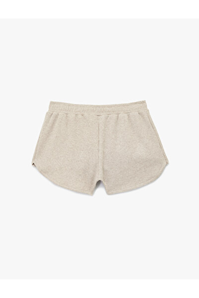 Koton Dokulu Waffle Kumaş Mini Şort Pijama Altı