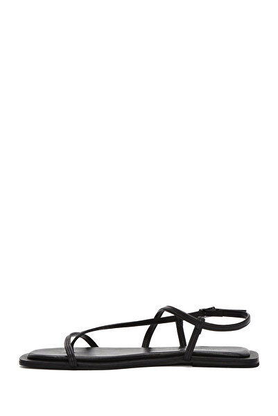 Derimod Women's Black Flip Flops Leather Sandals 25Sfd270118