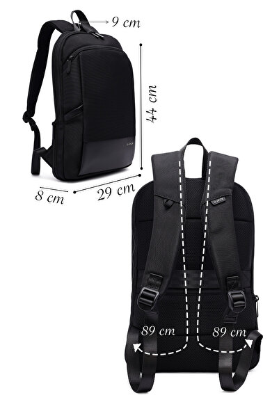 Derimod D-Pack Unisex Чорний рюкзак 25SBD30196F