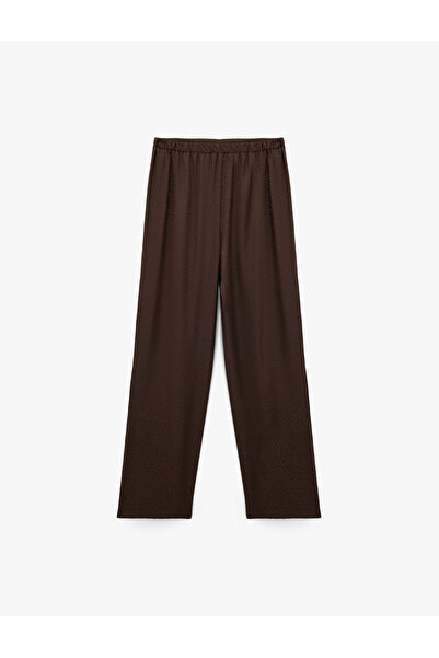 Koton Rahat Kalıp Dokulu Saten Pijama Altı