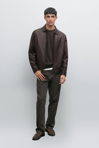 Massimo Dutti Napa koyun derisi ceket