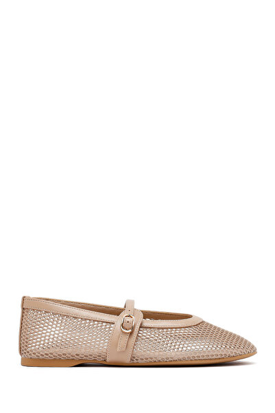 Derimod Kadın Bej Fileli Tokalı Babet 25SFE485114