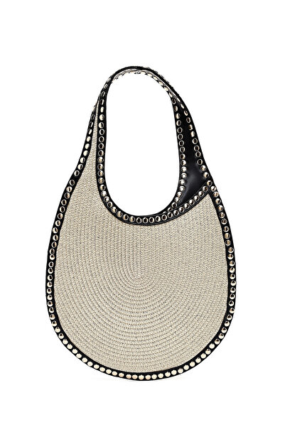 Derimod Women's Beige Straw Shoulder Bag 25Sbd2772M7