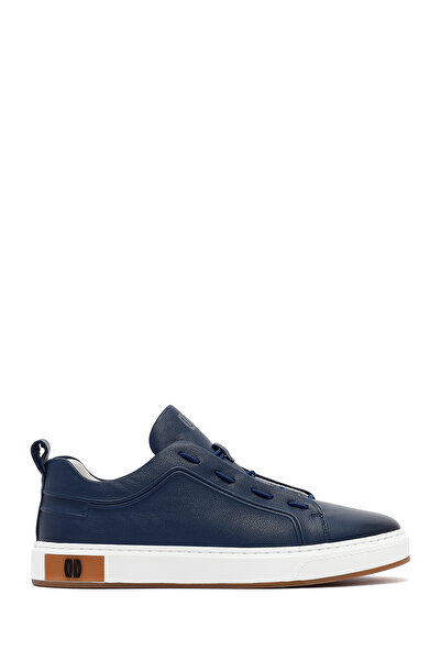 Derimod Men's Navy Blue Lace-Up Leather Sneaker 25Sfd691218