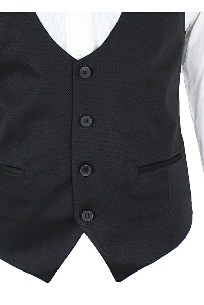 MENTOR REGALO Black Cepken Slim Fit Black Fuzzy Fabric 50619