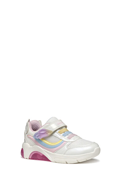 Geox Girl's White Fadinlight Sneaker J55M4A0Kngnc0653