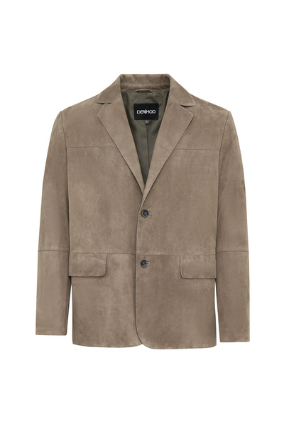 Derimod Rodrygo Erkek Vizon Blazer Süet Deri Ceket 25SGD656510