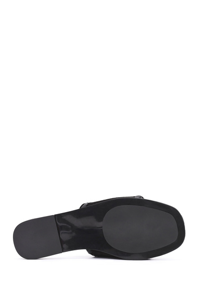 Derimod Kadın Siyah Süet Deri Terlik 25SFD152110