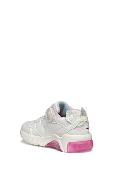 Geox Girl's White Fadinlight Sneaker J55M4A0Kngnc0653