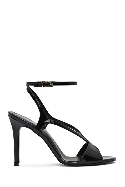 Derimod Pantofi de damă cu curele de gleznă neagră cu toc înalt și subțire Sa...