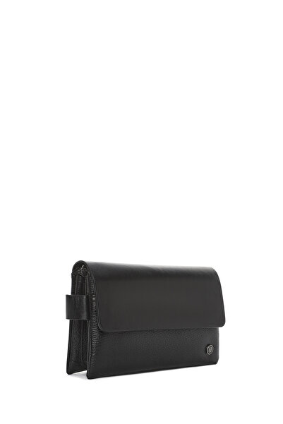 Derimod Men's Black Leather Handbag 23Wbd3201Ft