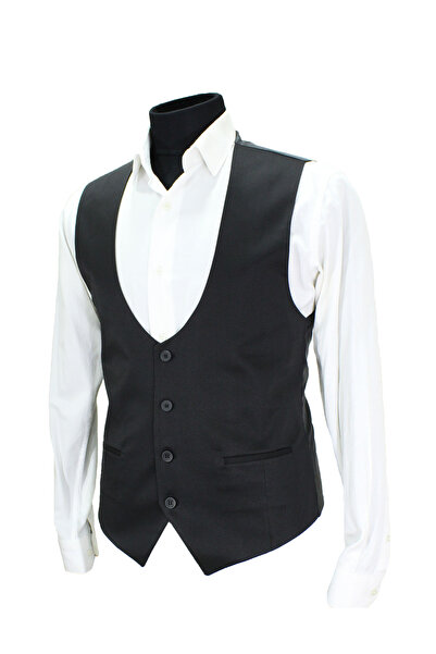 MENTOR REGALO Black Cepken Slim Fit Black Fuzzy Fabric 50619