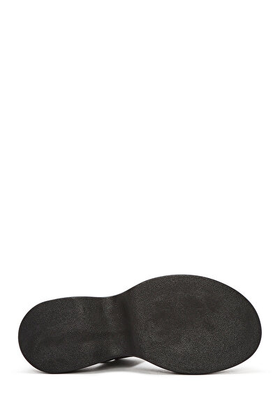 Derimod Women's Black Thick Soled Genuine Leather Sandals 25Sfd153114