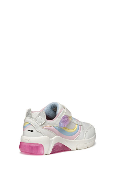 Geox Girl's White Fadinlight Sneaker J55M4A0Kngnc0653