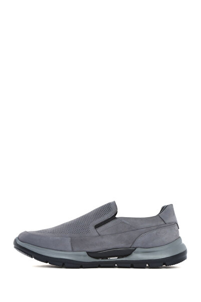 Derimod Erkek Gri Kalın Tabanlı Nubuk Deri Comfort Loafer 25SFD6412V3
