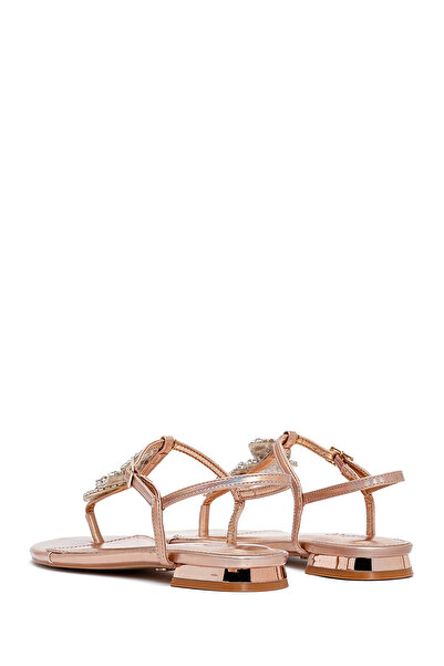 Derimod Women's Pink Stone Flip Flops Sandals 25Sfe481032