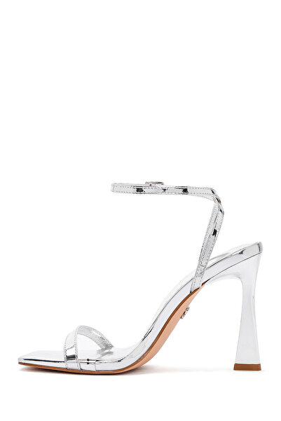 Derimod Pantofi de seară cu toc înalt și subțire, cu curele argintii, sandale metalice 25SFE493732