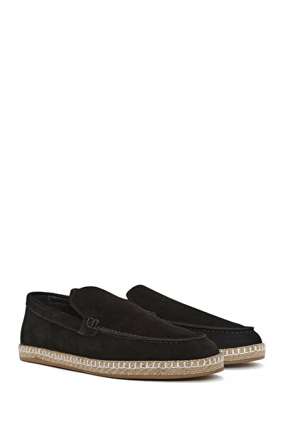 Derimod Men's Black Suede Leather Espadrille 25Sfd 660210