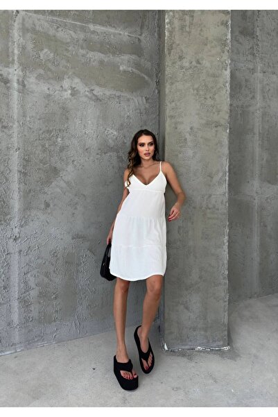 İLKCET MODA Γυναικείο Μίνι Φόρεμα με λουράκι