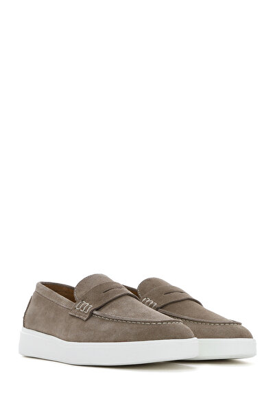 Derimod Erkek Vizon Kalın Tabanlı Süet Hakiki Deri Loafer, Casual Ayakkabı, Günlük Ayakkabı 25SFD740910