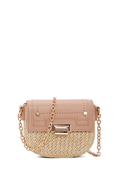 Derimod Kadın Pembe Uzun Askılı Örgülü Mini Çapraz Çanta 25SBD2710M7