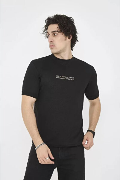 ARONA Mdb Unisex Crew Neck Slim Fit T-Shirt Black