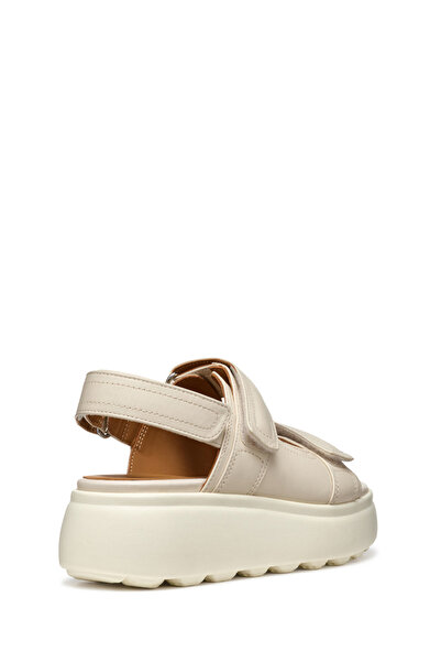 Geox Γυναικεία Κρέμα D Spherica Ec4.1 S A - Σανδάλια από γνήσιο δέρμα με λουράκια Nappa D55D4B00085C1122