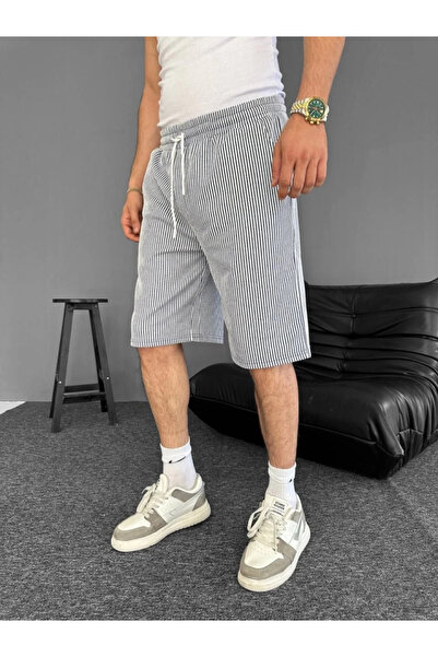 TBL DEKOR Mdb U Stripe Pocket Shorts Gray