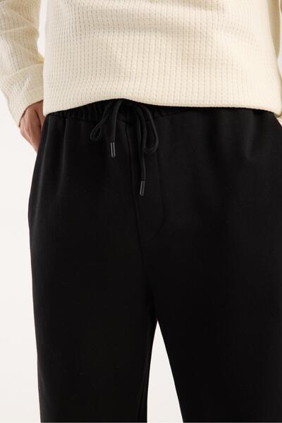 Store 100% Cotton Relaxed Fit Lace-Up Waist Baggy Pants