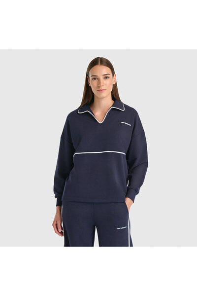 New Balance WNC3402 Lacivert Kadın Sweatshirt