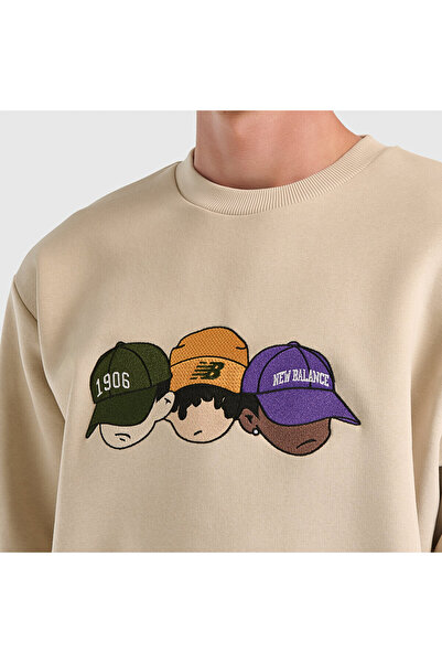 New Balance MNC3505 Bej Erkek Sweatshirt