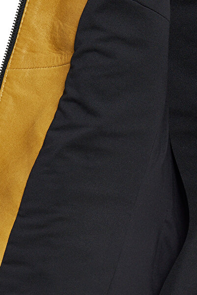 Derimod Linda Kadın Sarı Kısa Deri Ceket 24WGD5200U4