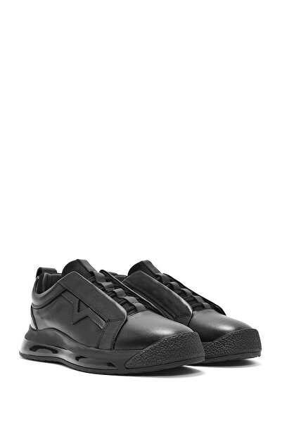 Derimod Pánské černé šněrovací kožené tenisky 24Wfd 611618