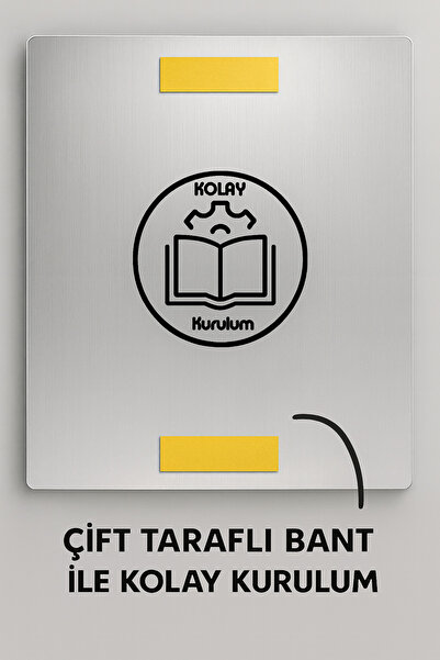 EABASKI "Sarı Lacivert" Baskılı Metal Poster, Hediyelik Tablo 30x40 cm