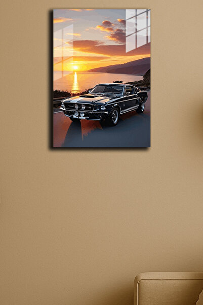 EABASKI Poster metalic cu mașină în stil clasic cu imprimeu "Gift Painting