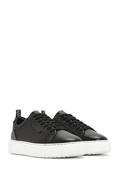 Derimod Men's Black Lace-Up Leather Sneaker 25Sfd 640414
