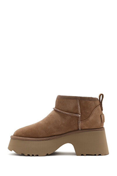 Derimod Kadın Taba Kalın Tabanlı Süet Deri Teddy Bot 24WFD142910