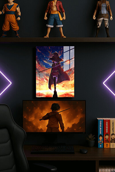 EABASKI Poster metalic 2 din seria "Megumin KonoSuba" cu imprimeu " " "Hediye...