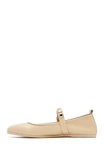 Derimod Women's Cream Buckle Genuine Leather Shoes, Summer Shoes 25Sfd201918