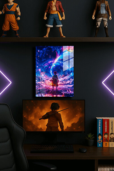 EABASKI Poster metalic Tanjiro Kamado Demon Slayer "cu imprimeu