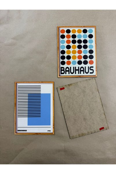 UNT 12 Parça Ahşap Çerçeve Görünümlü Modern Minimailst Bohemien Sanatsal Tablo Seti