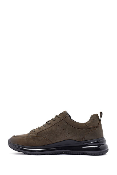 Derimod Erkek Haki Bağcıklı Nubuk Deri Sneaker 24WFD6923V3