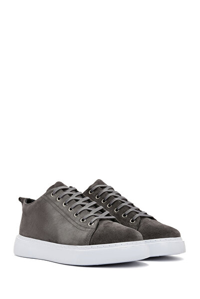 Derimod Erkek Gri Bağcıklı Süet Deri Sneaker 25SFD752110