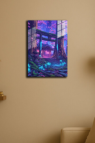 EABASKI "Λαμπερή Πύλη Τορίι" με τύπωμα Μεταλλική Αφίσα, Δώρο Πίνακας Ζωγραφικ...