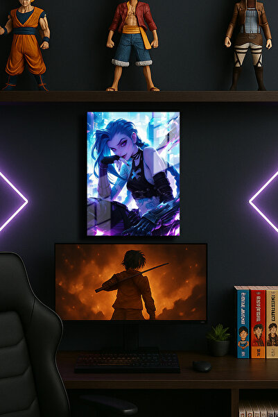 EABASKI Poster metalic "Jinx Arcane" cu imprimeu, Tablou cadou 30x40 cm