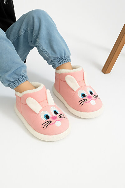 Behtah Kundura شبشب بنمط أرنب - نعل مضاد للانزلاق للأطفال، مبطن بالقطن، متعدد...
