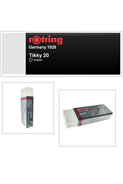 Rotring Tikky 20 eraser, rectangular, 65 x 23 x 13mm, white